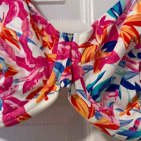 Elomi Savaneta Floral Multicolor Bikini Top Size US 36J - Picture 6 of 10